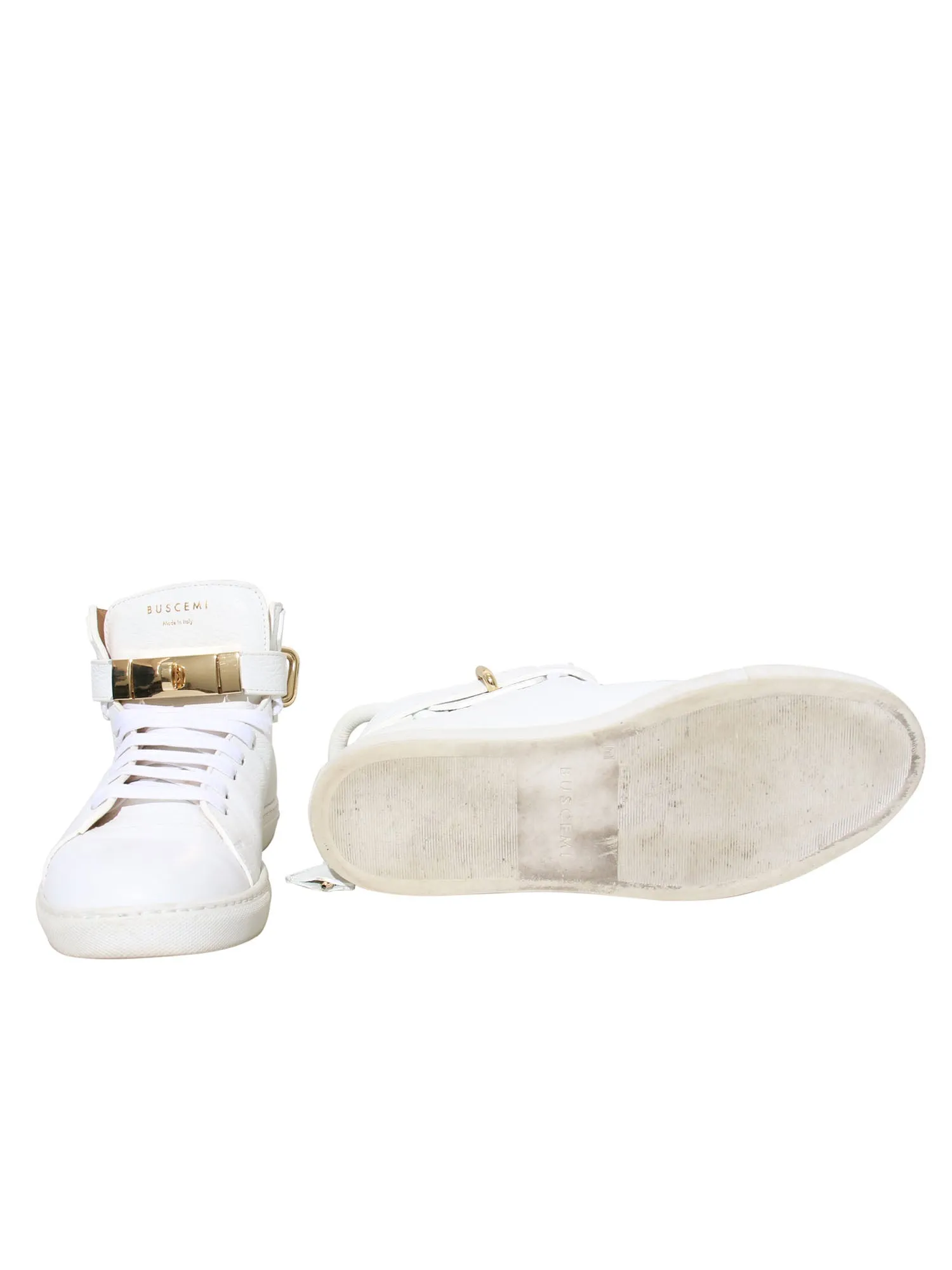 100MM High-Top Leather Sneakers