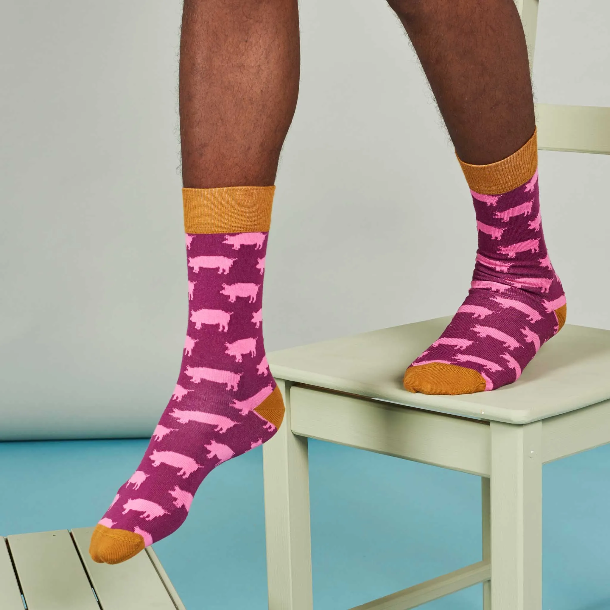 3 pk FARMYARD Cotton Ankle Socks for Men