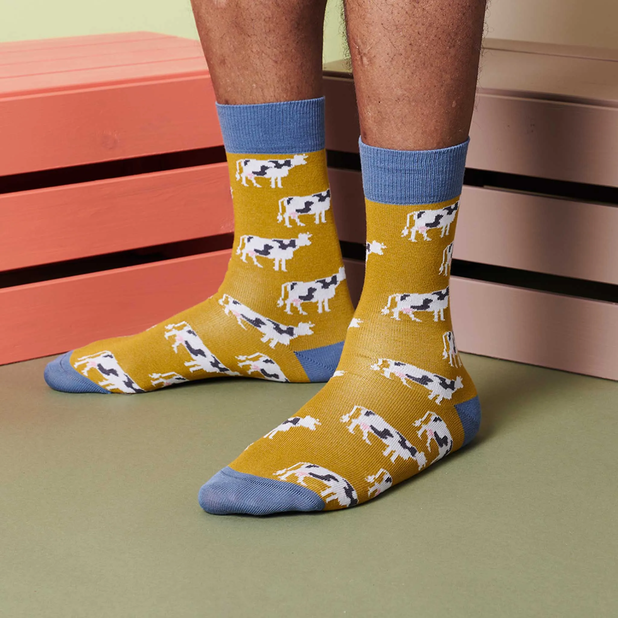 3 pk FARMYARD Cotton Ankle Socks for Men