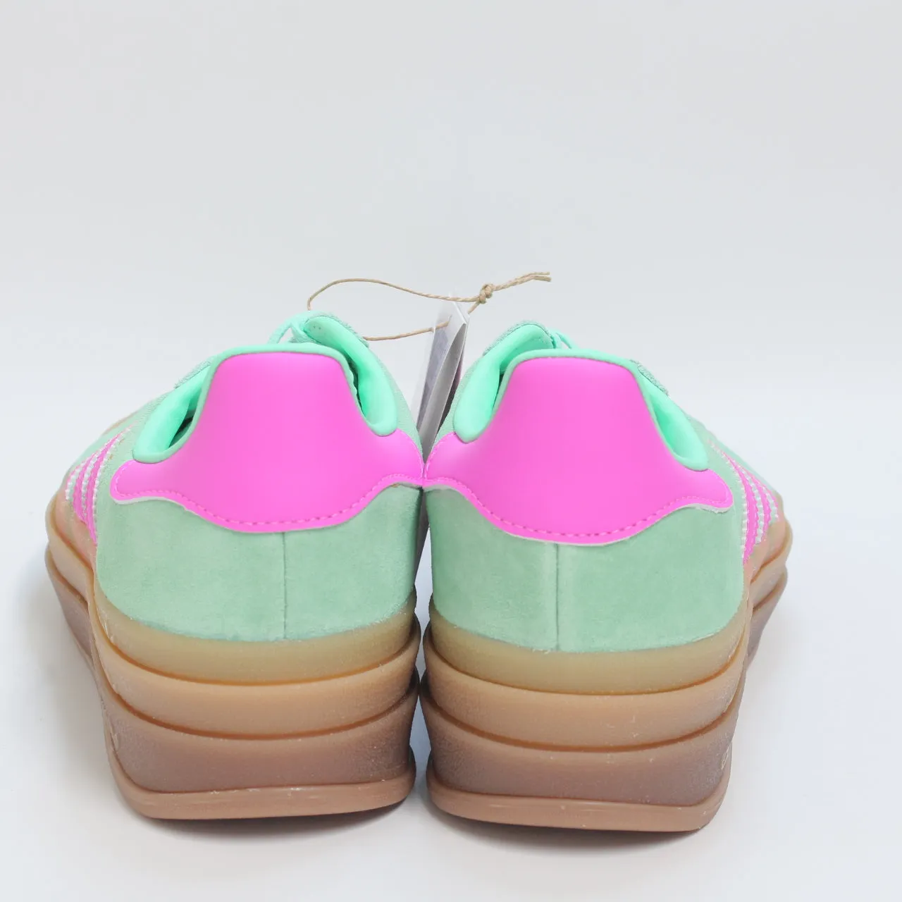 adidas Gazelle Bold W Trainers Pulse Mint Screaming Pink Gum M2