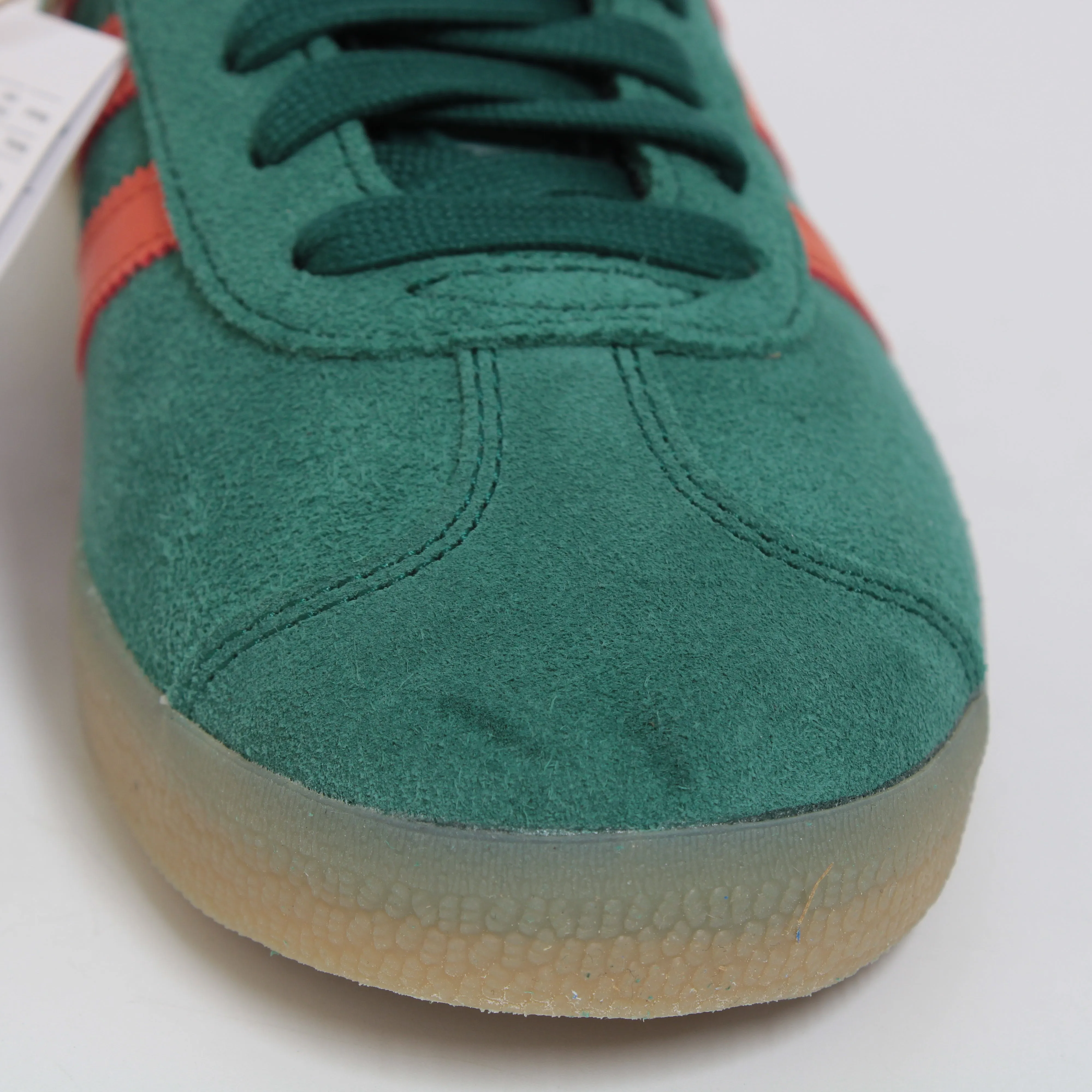 adidas Gazelle Collegiate Green Preloved Red Gum Trainers