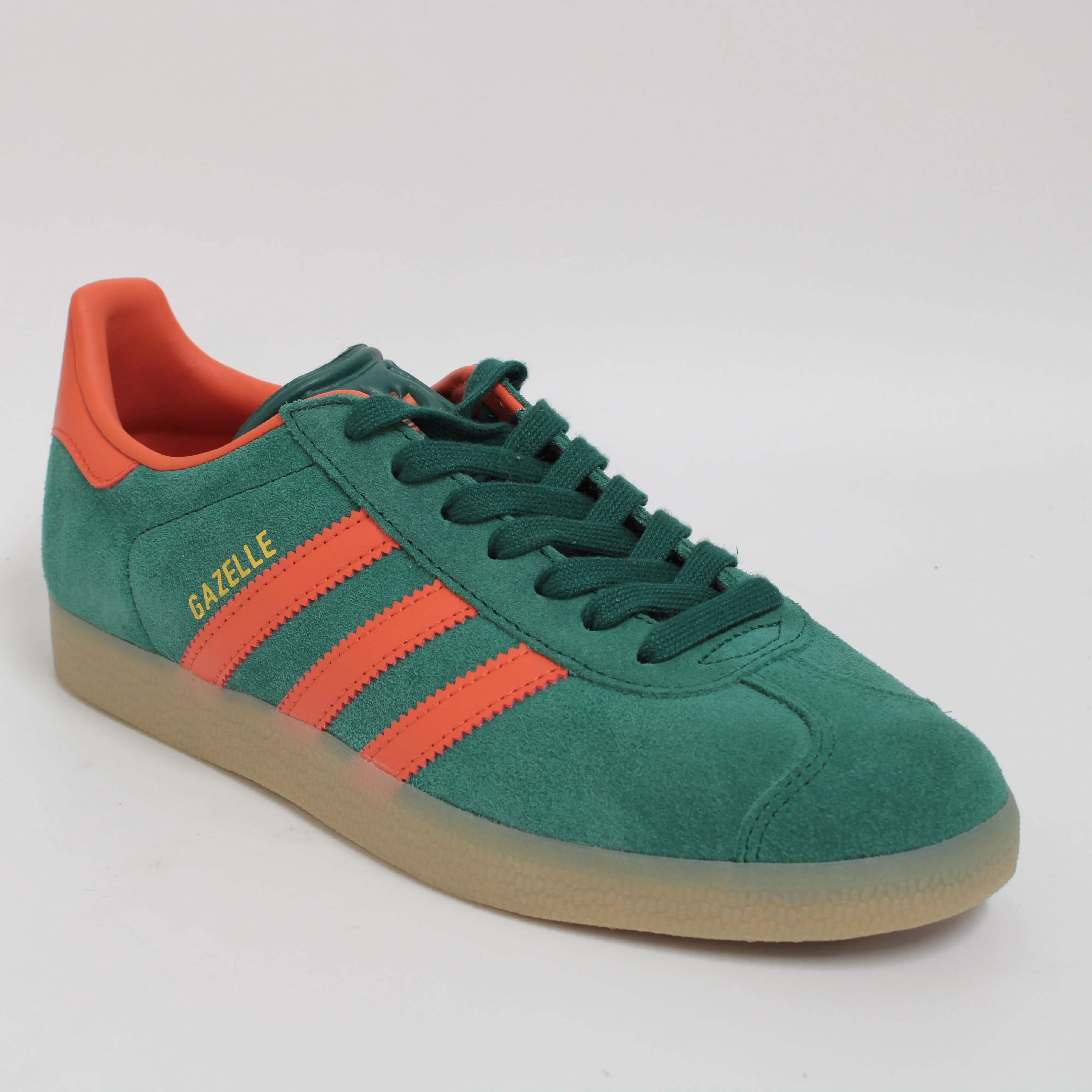 adidas Gazelle Collegiate Green Preloved Red Gum Trainers