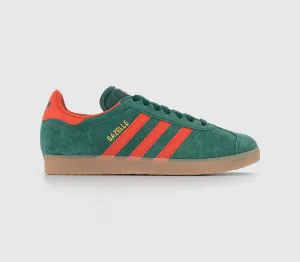 adidas Gazelle Collegiate Green Preloved Red Gum Trainers