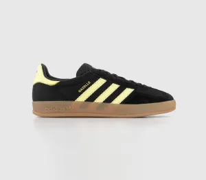 adidas Gazelle Indoor Black Yellow Gum Trainers