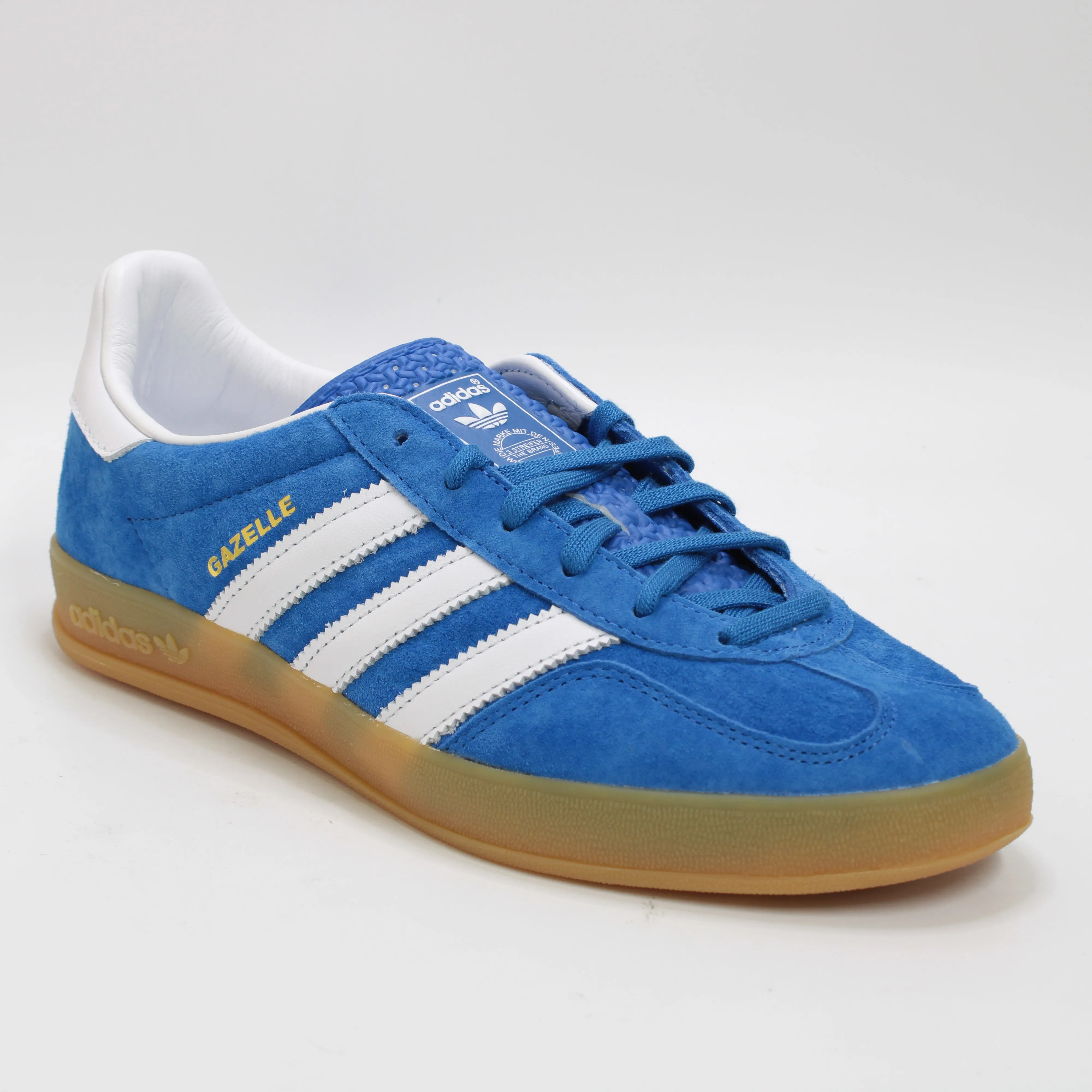 adidas Gazelle Indoor Blue White Gum Trainers