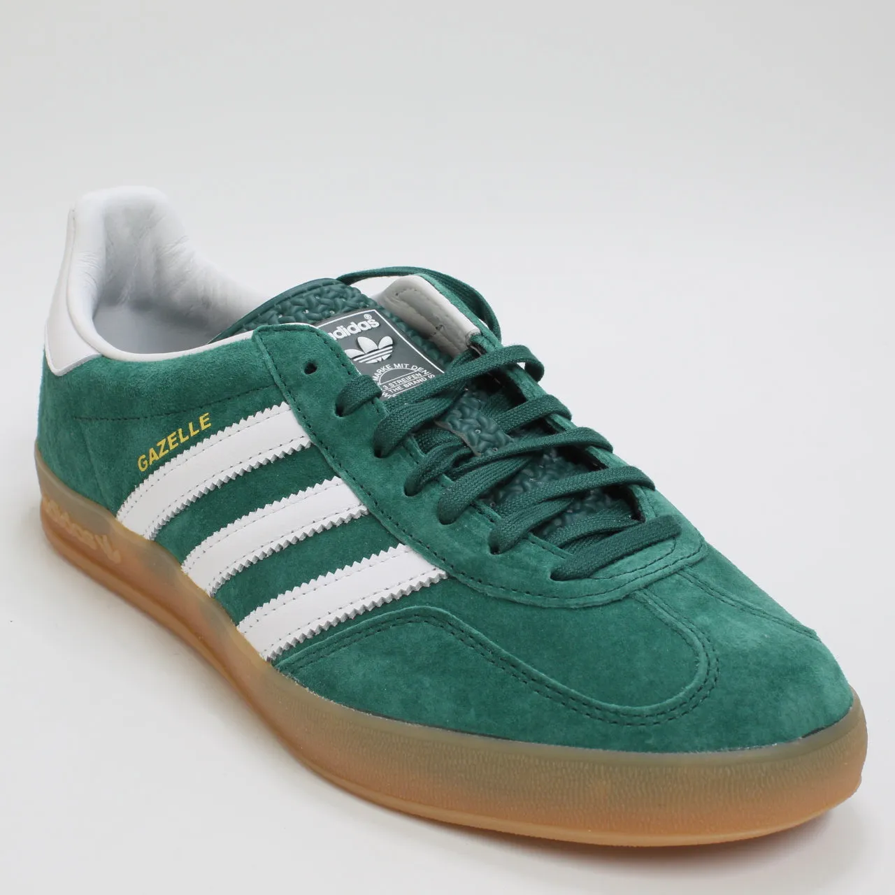 adidas Gazelle Indoor Collegiate Green White Gum Trainers