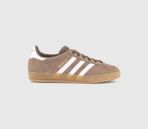 adidas Gazelle Indoor Trainers Earth Strata White Gold Metallic