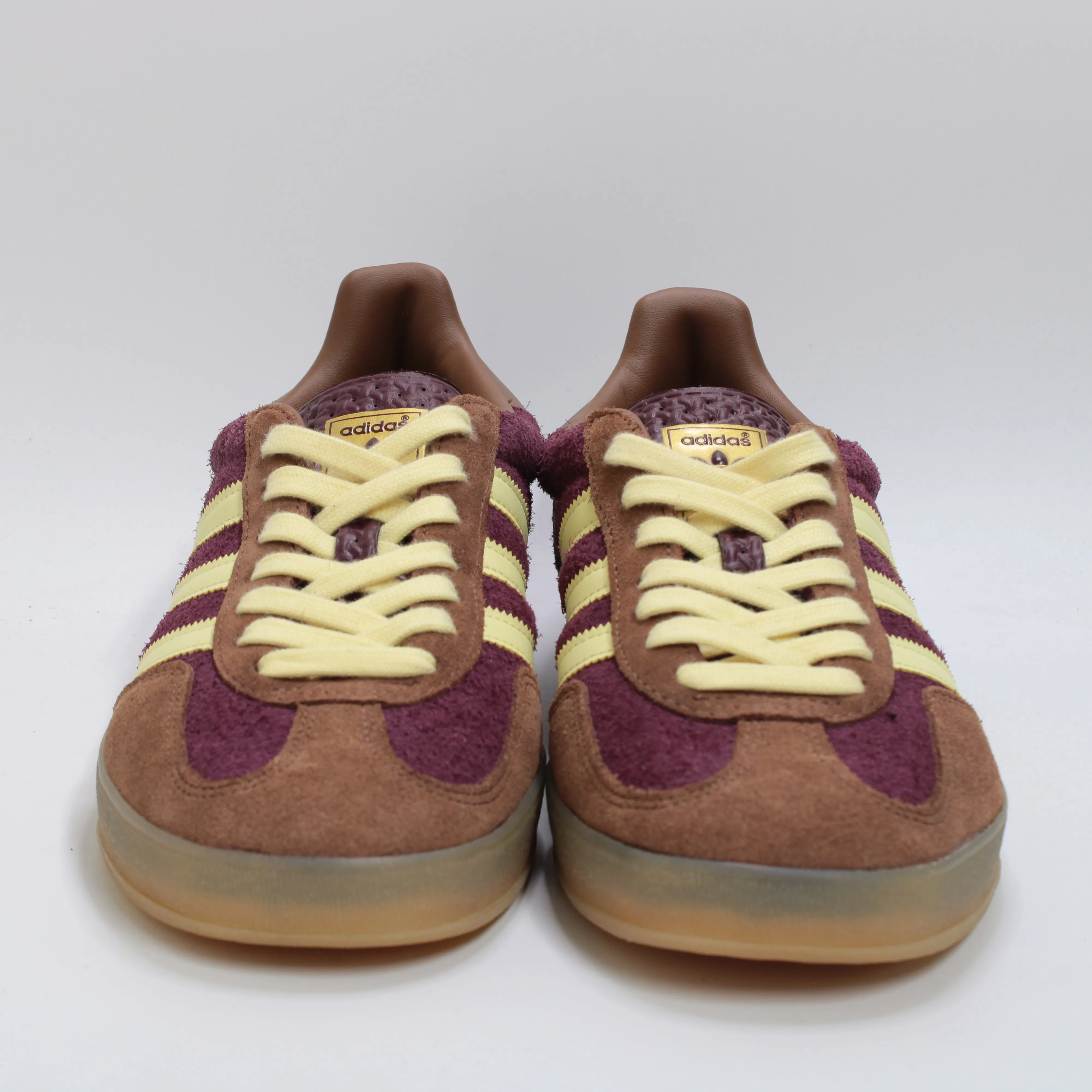 adidas Gazelle Indoor Trainers Maroon Almost Yellow Preloved Brown