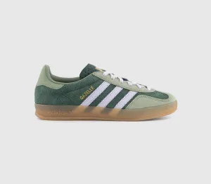 adidas Gazelle Indoor Trainers Mineral Green Silver Dawn Silver Green