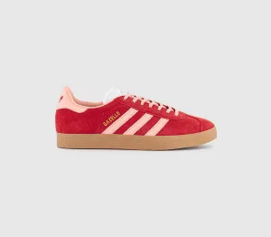 adidas Gazelle Trainers Better Scarlet Glow Pink Gold Metallic