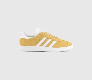 adidas Gazelle Trainers Oat White Gold Metallic