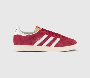 adidas Gazelle Trainers Team Victory Red Off White Cream White