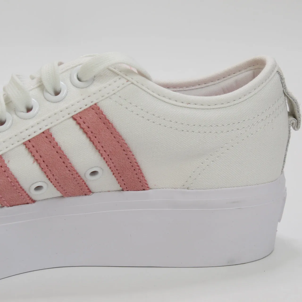 adidas Nizza Platform White Clear Pink White Trainers