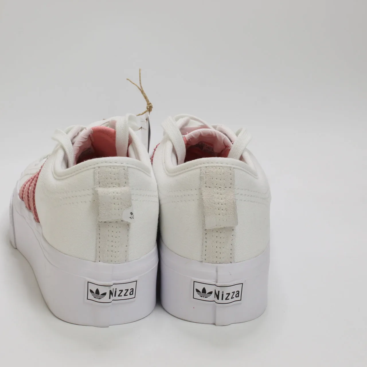 adidas Nizza Platform White Clear Pink White Trainers