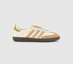 adidas Samba LT Trainers Cream White Warm Sandstone Gold Metallic
