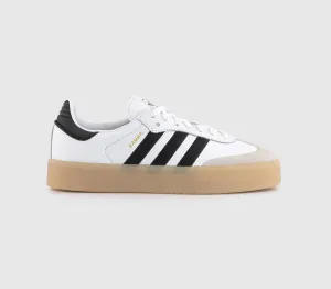adidas Samba Trainers White White Black