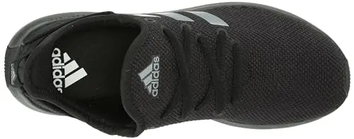 adidas Women's Cloudfoam Pure Sportswear Sneakers, Black/Iron Metallic/Black, 7