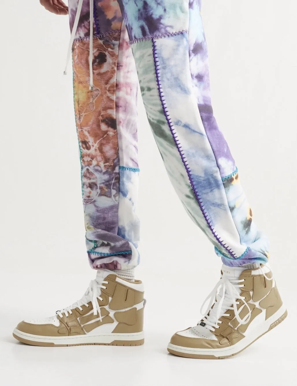 AMIRI SKEL LEATHER HIGH-TOP SNEAKERS