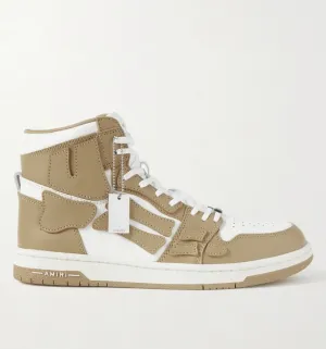 AMIRI SKEL LEATHER HIGH-TOP SNEAKERS