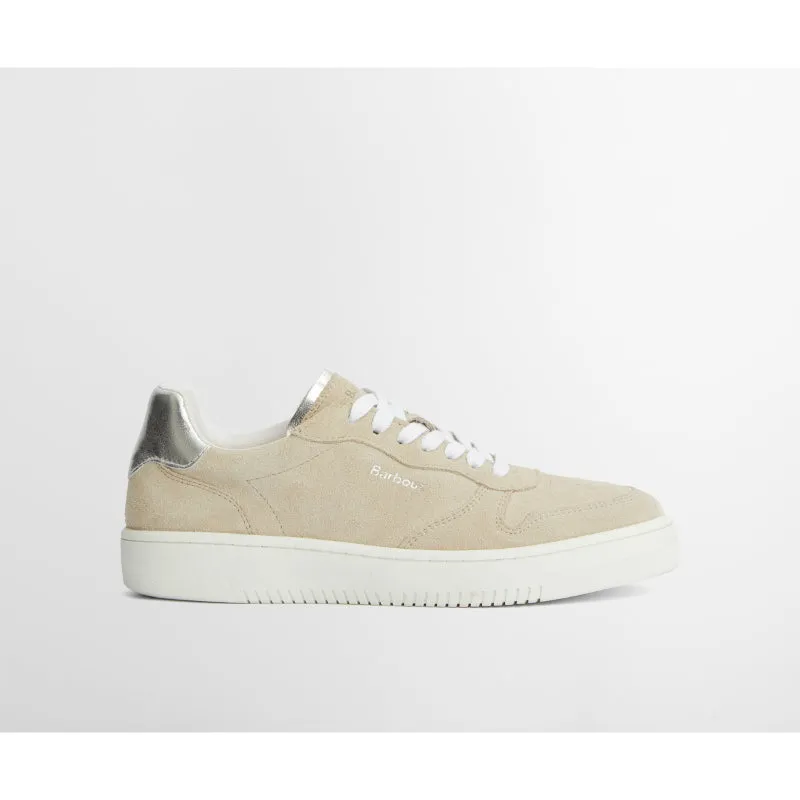 Barbour Celeste Ladies Trainers - Beige/Silver