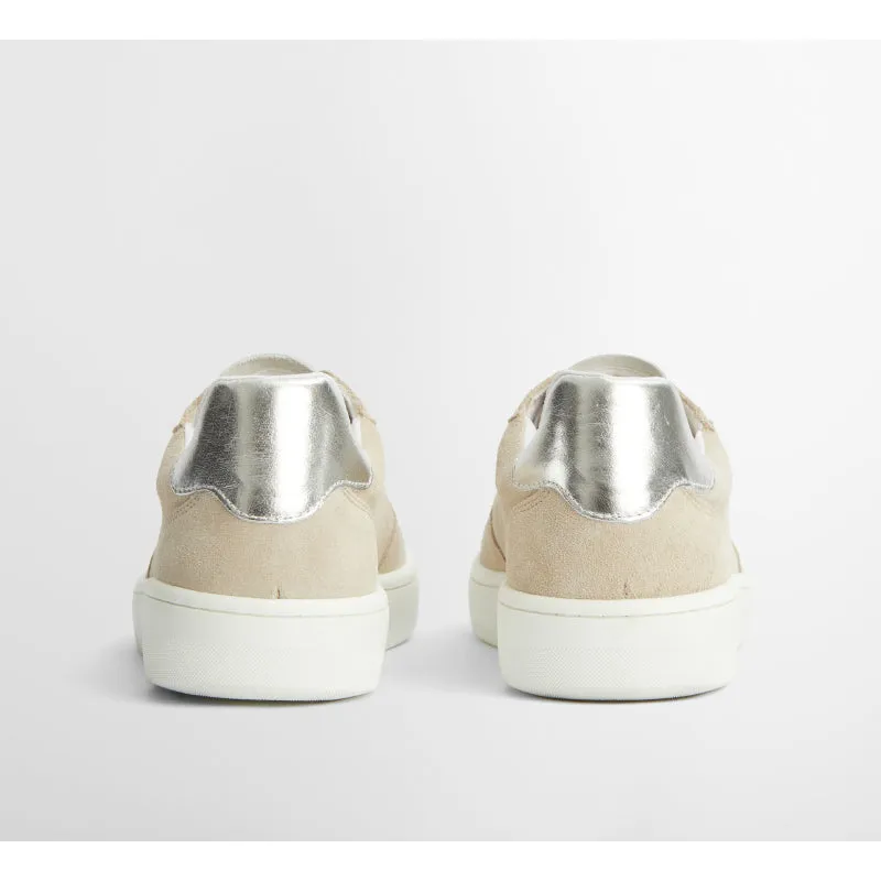 Barbour Celeste Ladies Trainers - Beige/Silver