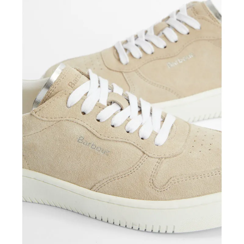 Barbour Celeste Ladies Trainers - Beige/Silver