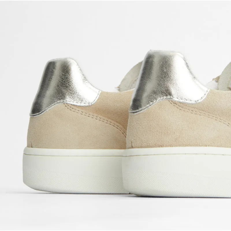 Barbour Celeste Ladies Trainers - Beige/Silver