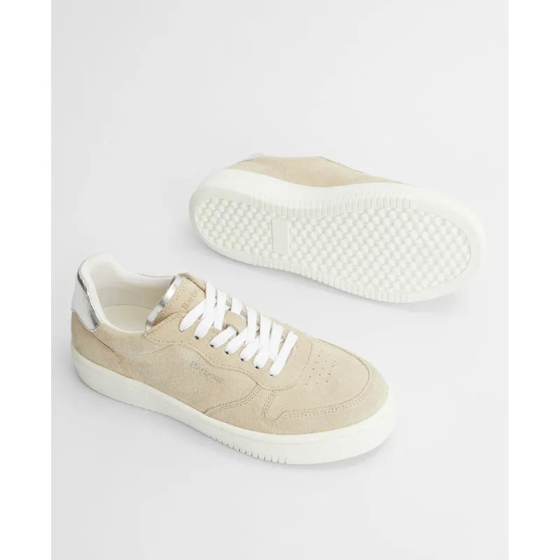 Barbour Celeste Ladies Trainers - Beige/Silver