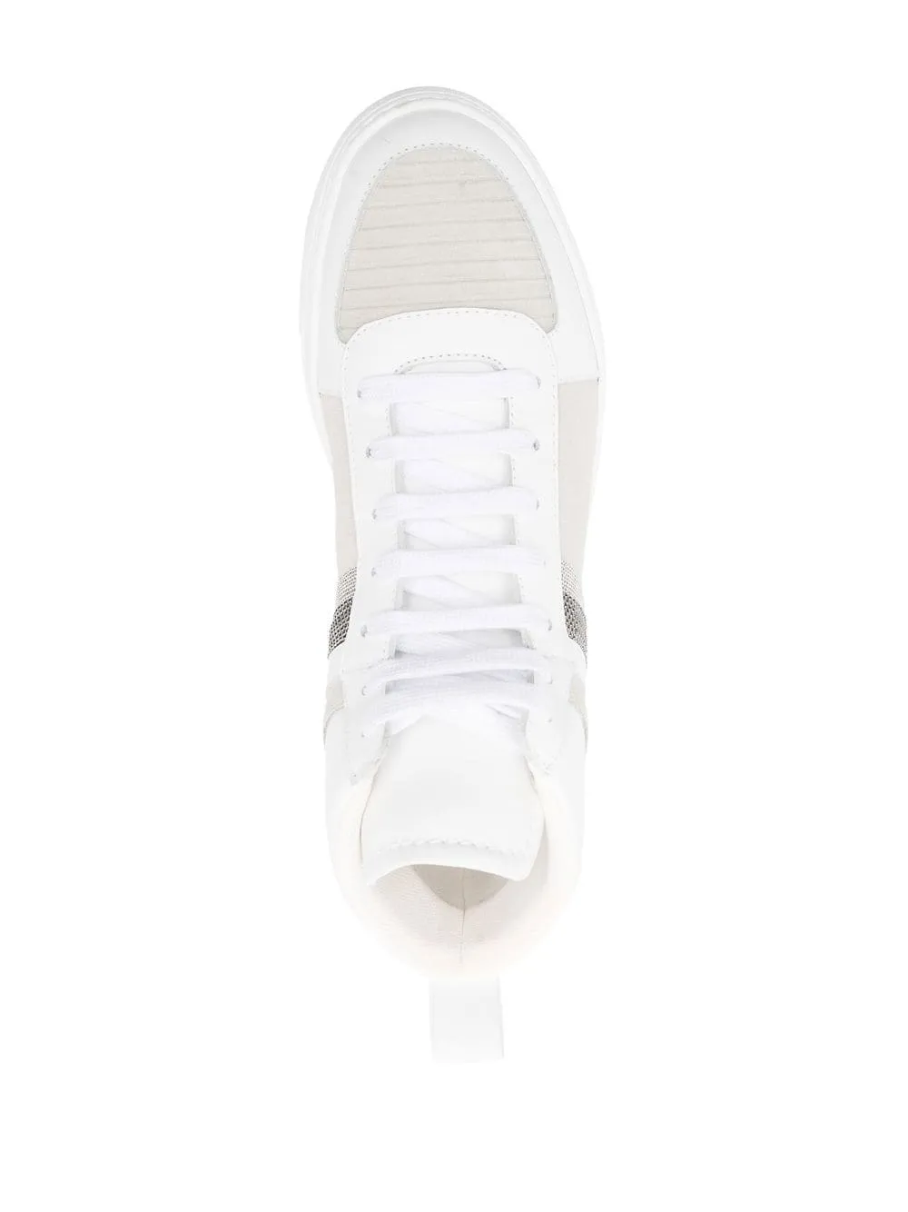 bead-embellished high-top sneakers