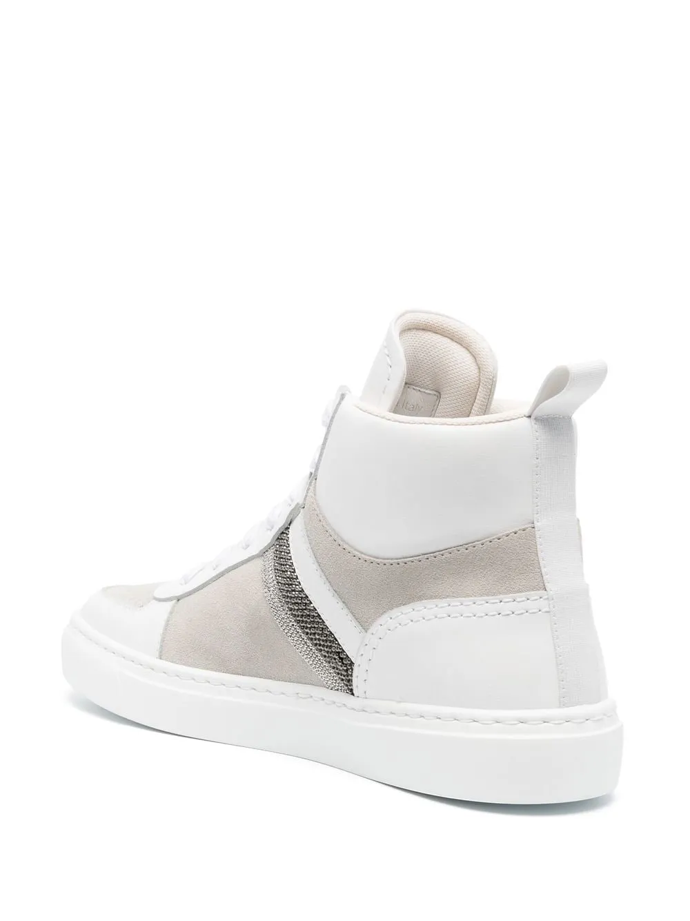 bead-embellished high-top sneakers