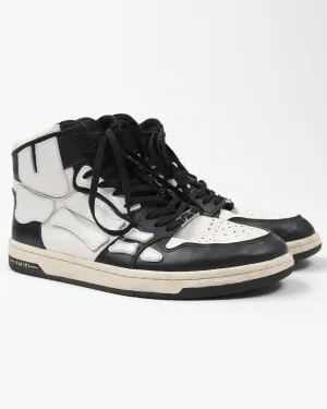 Black and White Skeleton High-Top Sneakers