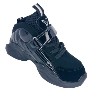 Boys High Top Sneakers. Black