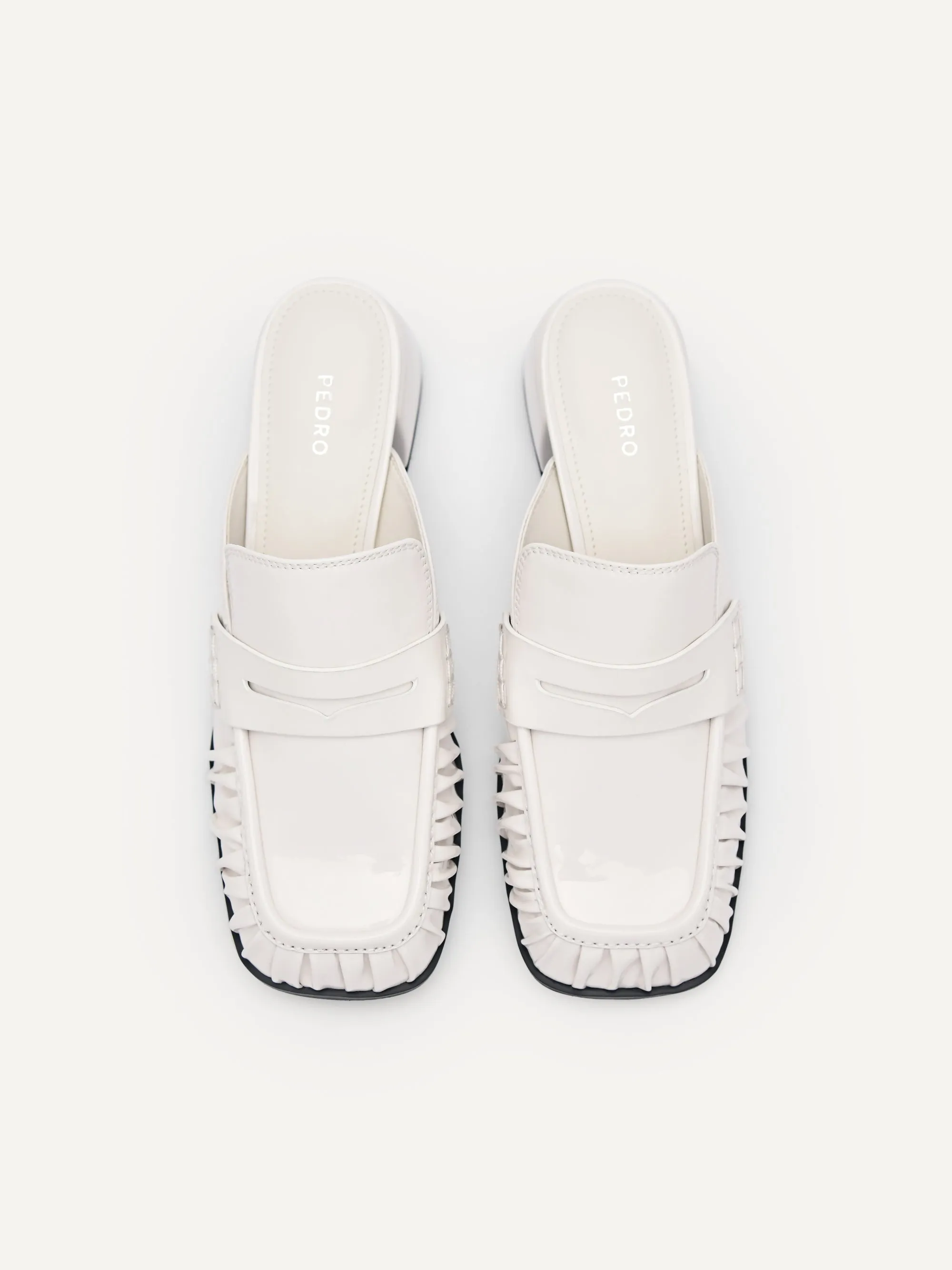 Carmen Leather Heel Mules