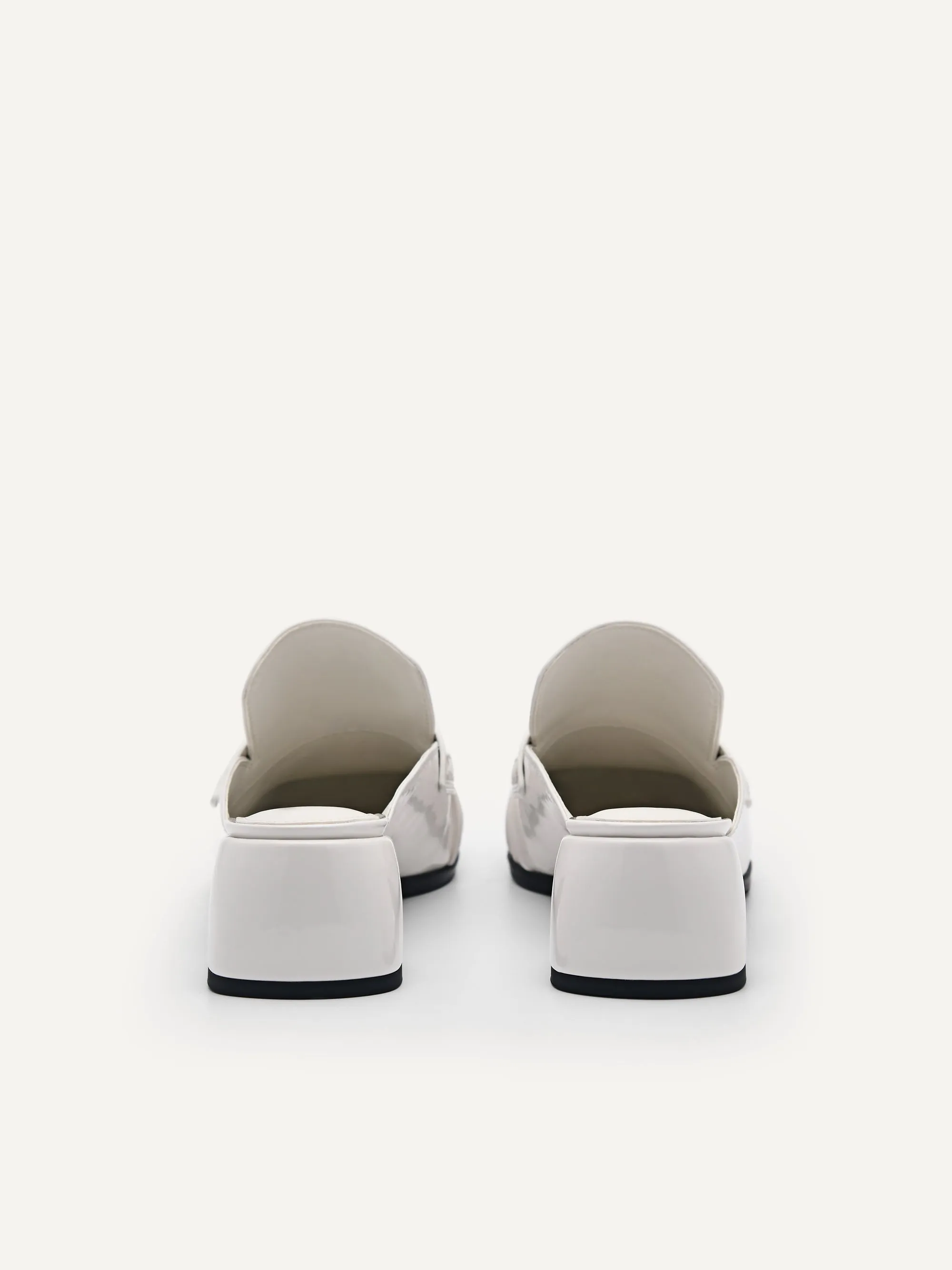 Carmen Leather Heel Mules