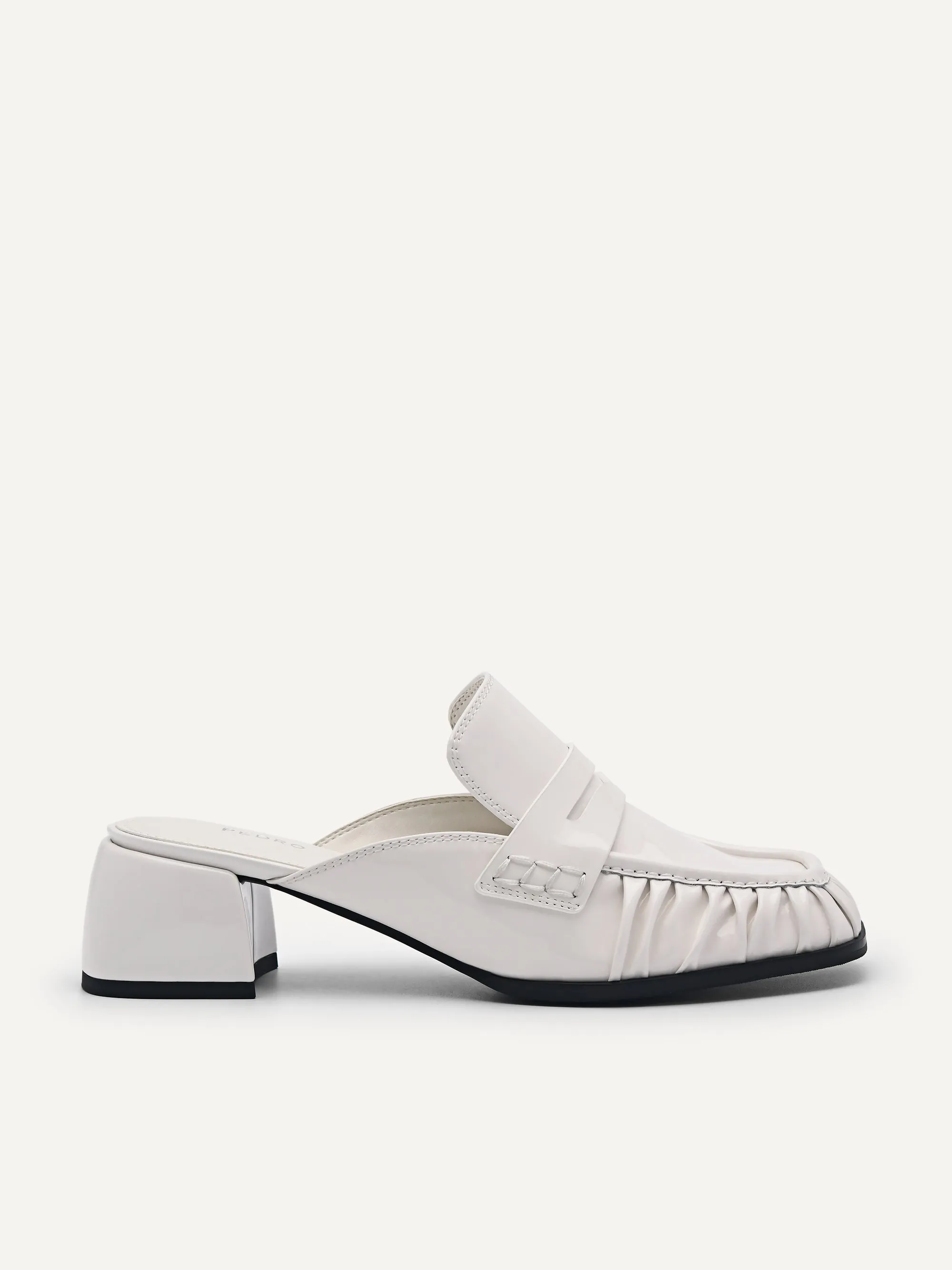 Carmen Leather Heel Mules