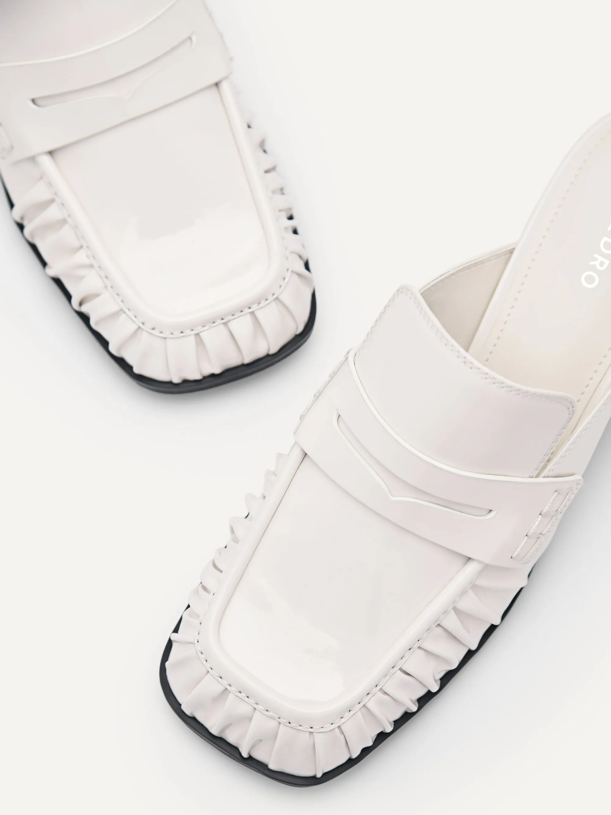 Carmen Leather Heel Mules