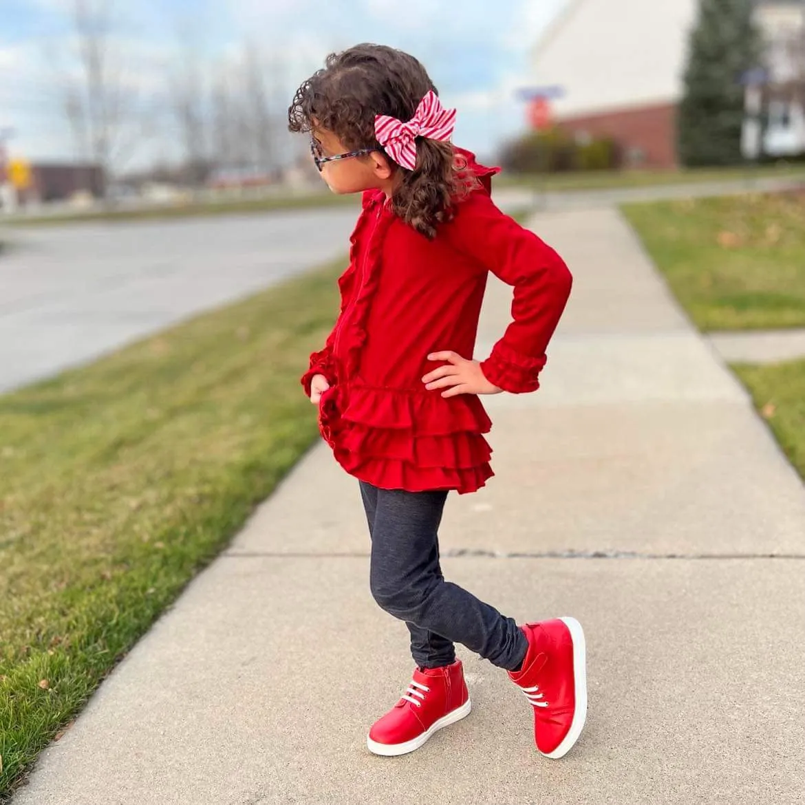 Cherry Red High Top Sneaks