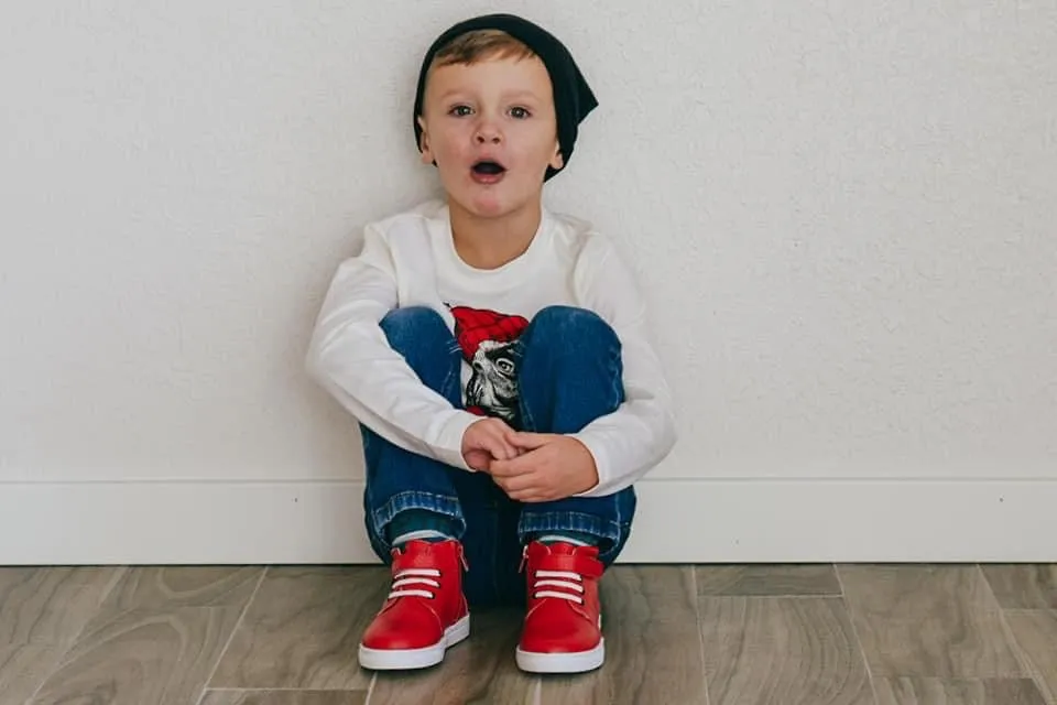 Cherry Red High Top Sneaks