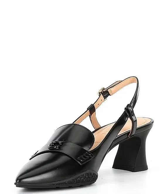 COACH NIKOLA HYBRID LEATHER SLINGBACK PUMPS