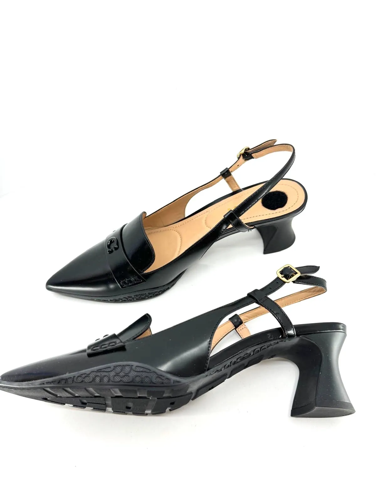 COACH NIKOLA HYBRID LEATHER SLINGBACK PUMPS