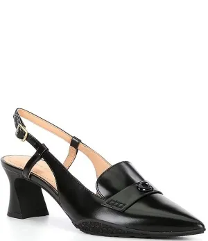 COACH NIKOLA HYBRID LEATHER SLINGBACK PUMPS