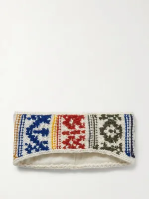 Coarsehair cashmere-jacquard headband