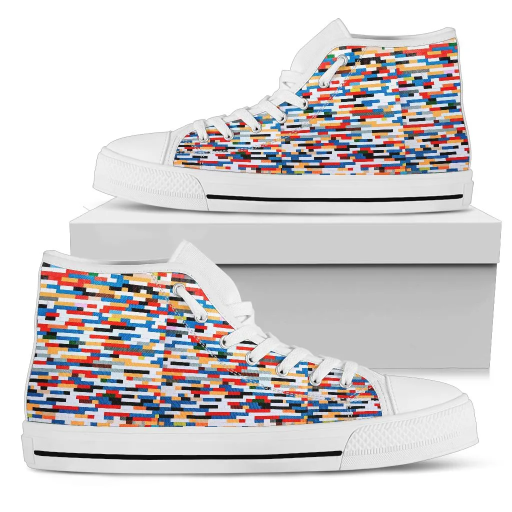 Color Break High Top Sneakers