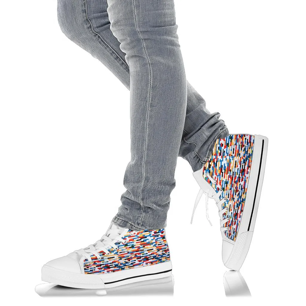 Color Break High Top Sneakers