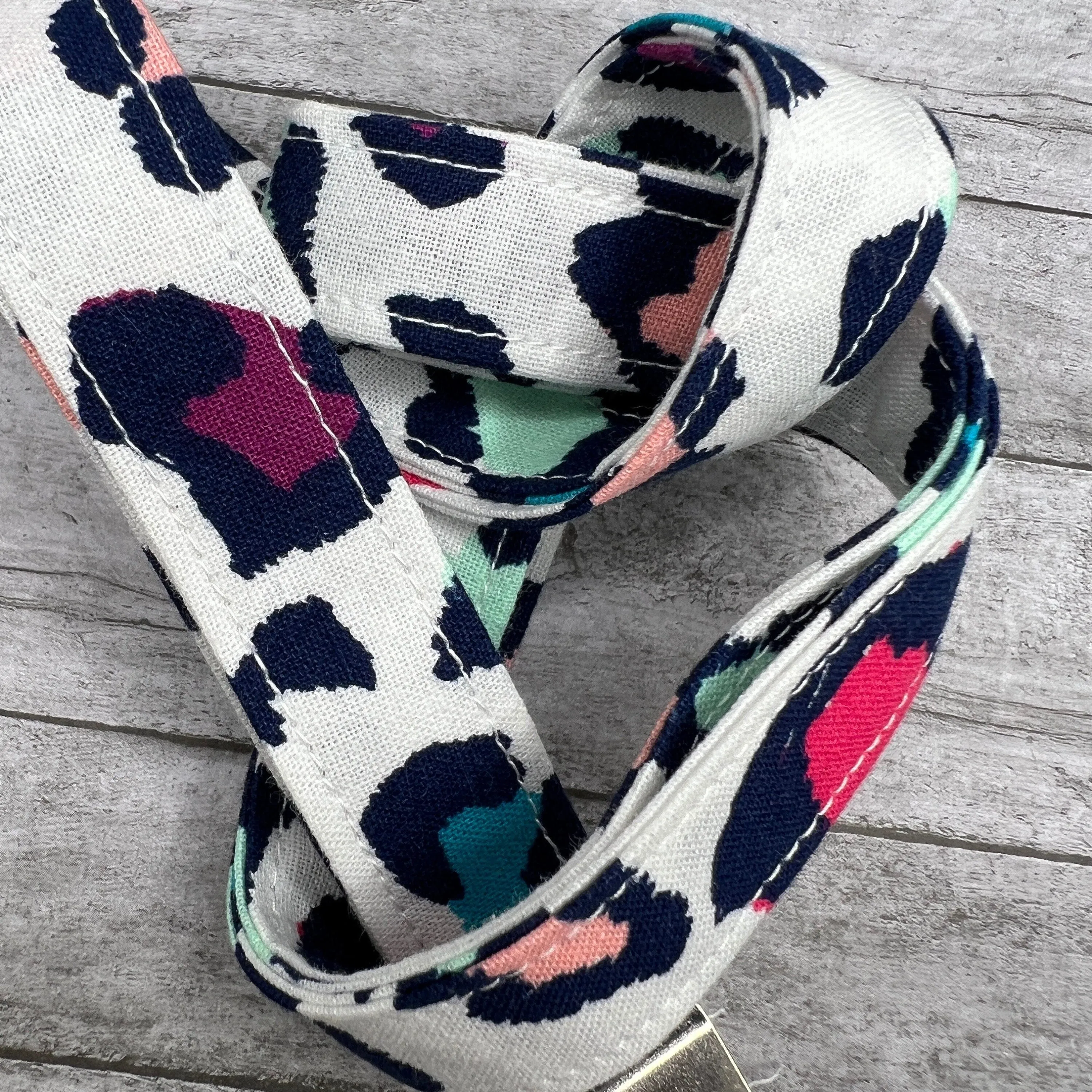 Colorful Cow Print 20" Lanyard