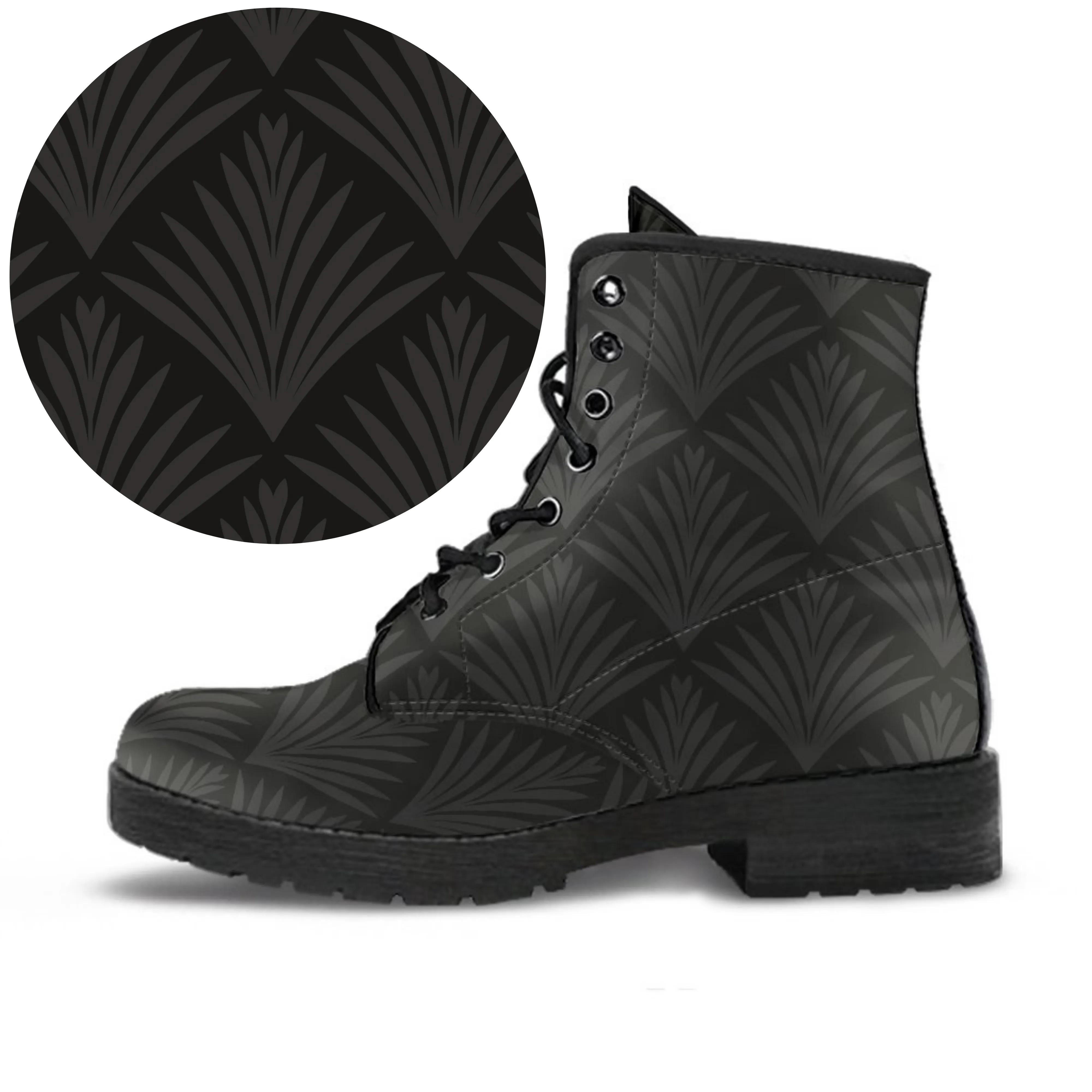 Combat Boots - Classic Pattern #103 | Unisex Boots, Custom Shoes, Hippie Boots, Lace Up Boots, 90s Boots, Women's Boots, Boots Men