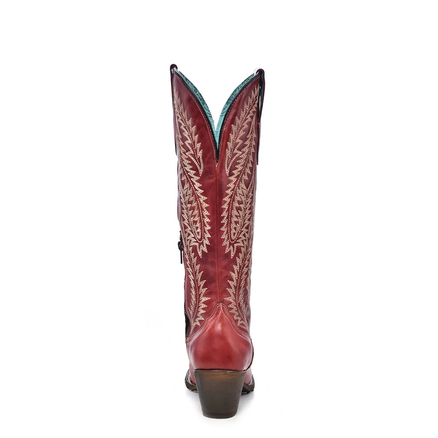 Corral Ladies Embroidery Red Cowhide Leather Cowgirl Boots