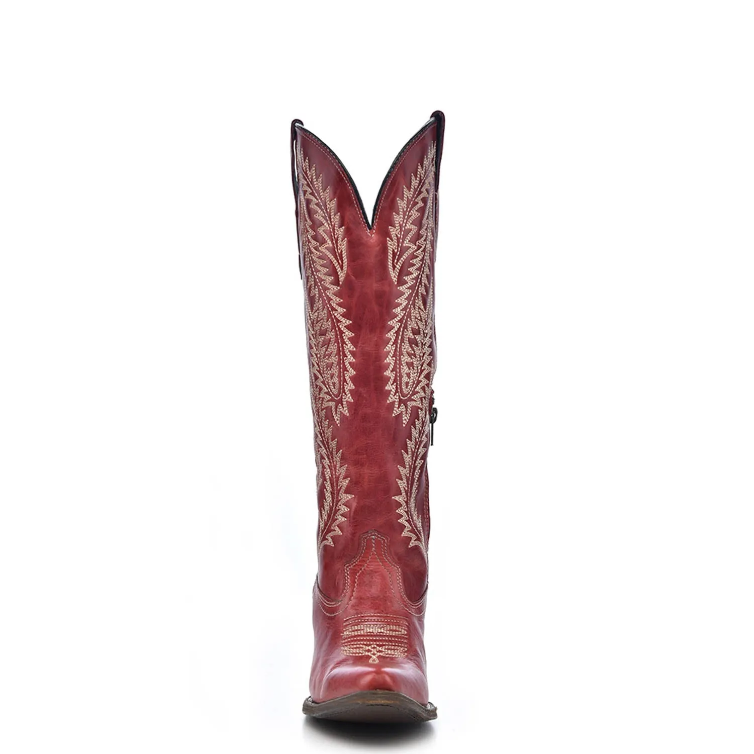 Corral Ladies Embroidery Red Cowhide Leather Cowgirl Boots