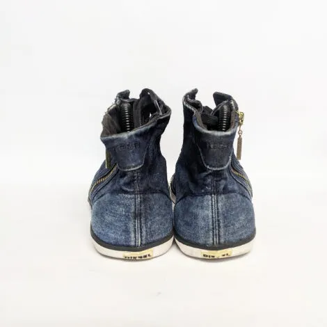 Diesel Magnete Exposure I |Mens Blue Canvas Lace Up Lifestyle High Top Sneakers
