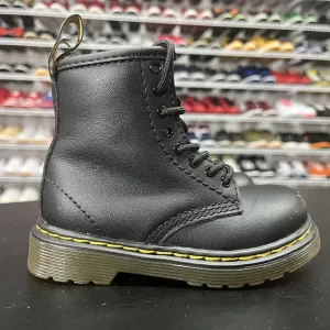Dr Martens 1460 Toddler Size 7 Black Leather Side Zip Lace Up Boots Unisex W Box